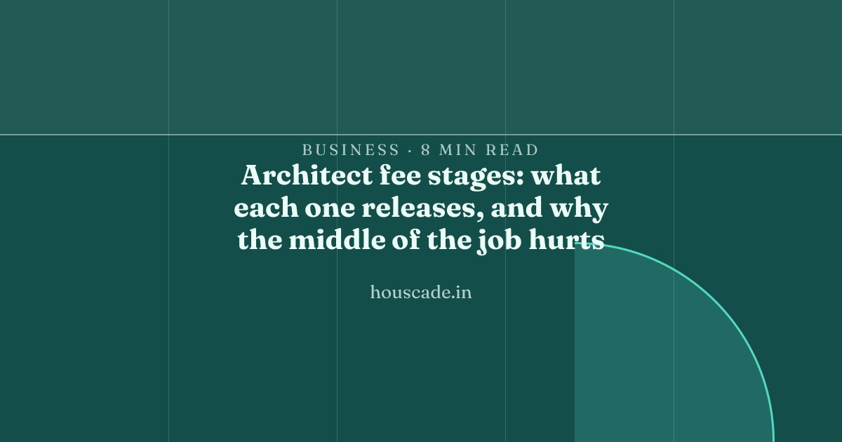 Architect fee stages and payment schedule (India)